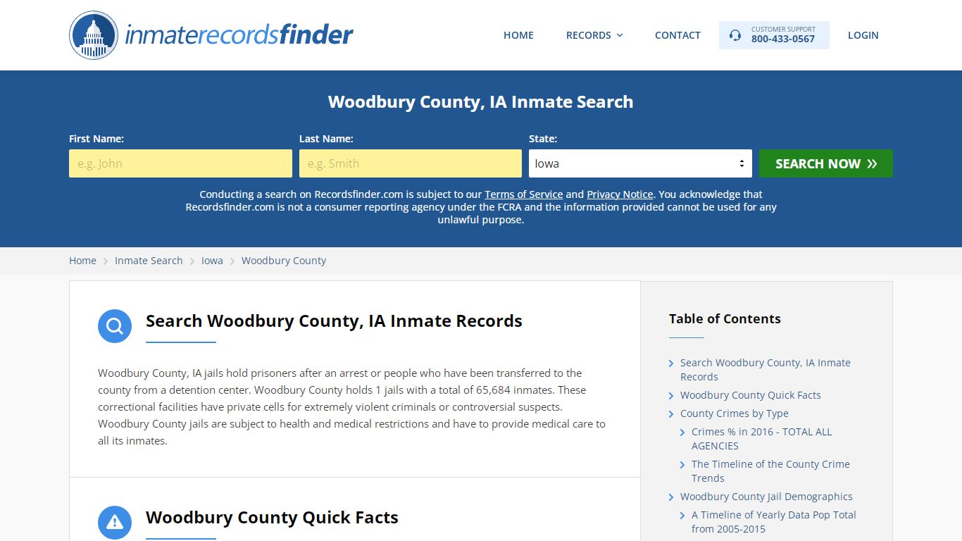 Woodbury County, IA Inmate Lookup & Jail Records Online