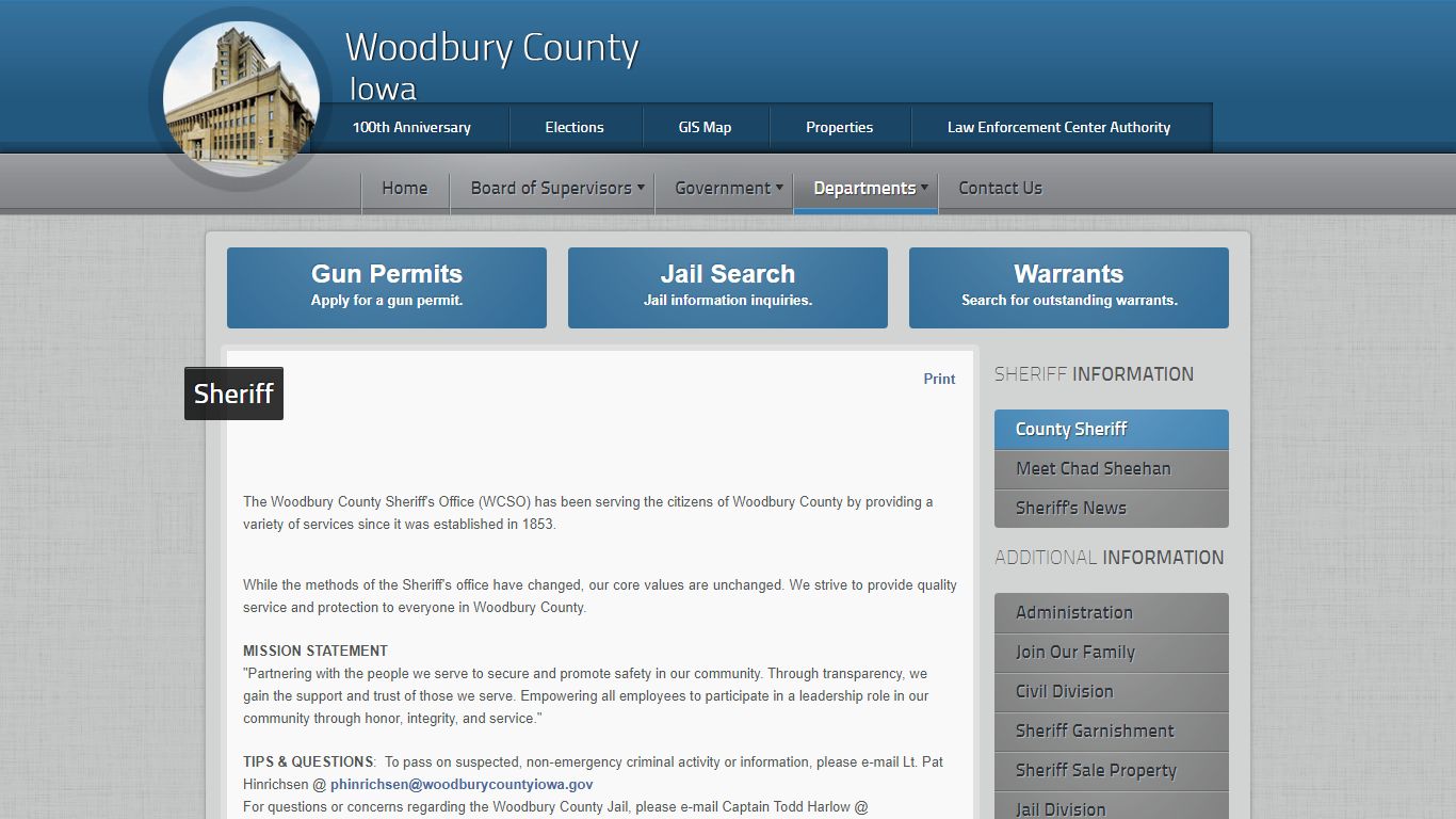 Sheriff - Woodbury County, Iowa